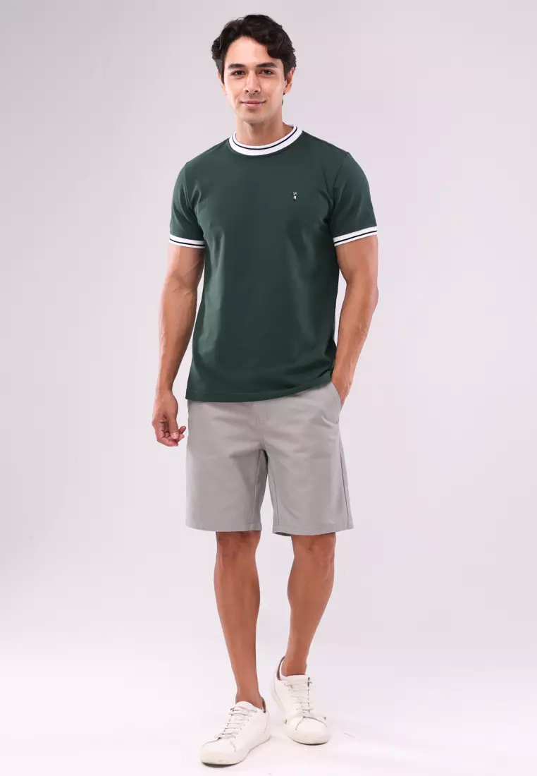 Round Neck Pique Short Sleeve