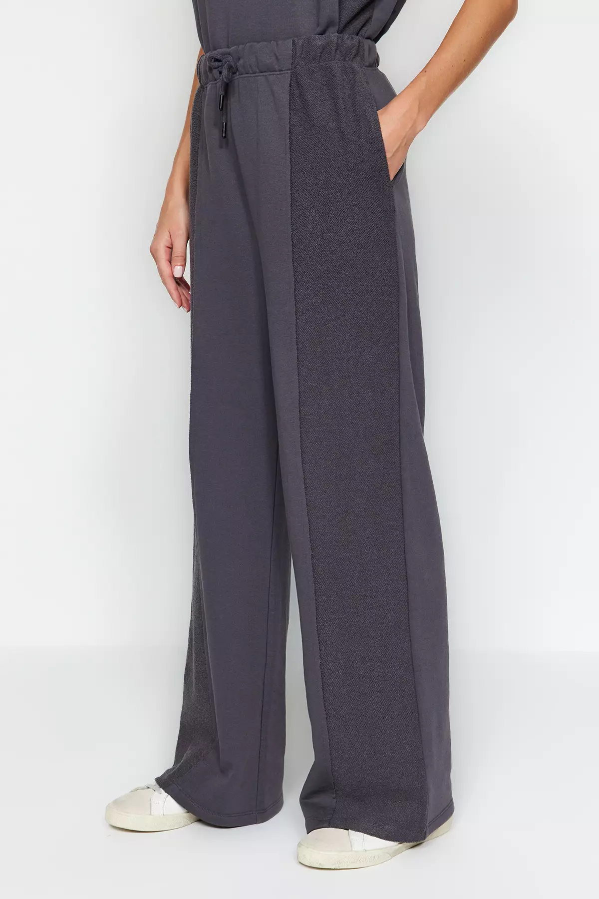 High Waist Drawcord Pants