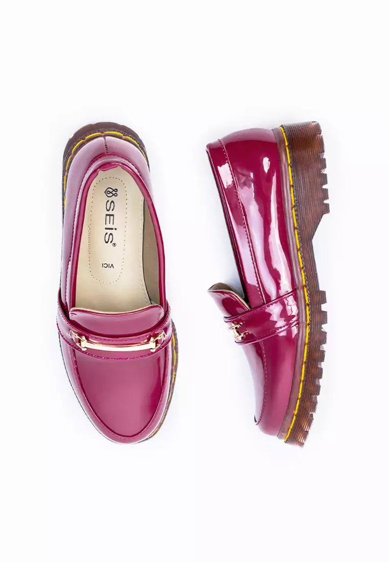 Seis Vici Sepatu Docmart Wanita Series-MAROON