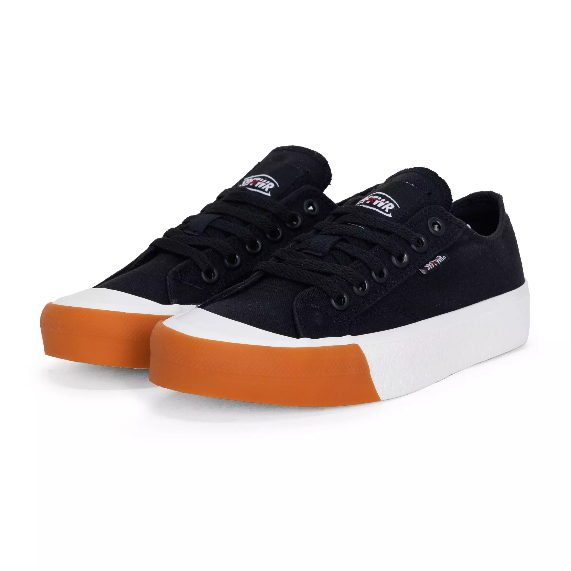 SABA Basic Mono Black White - Sepatu Sneakers Casual Pria Wanita