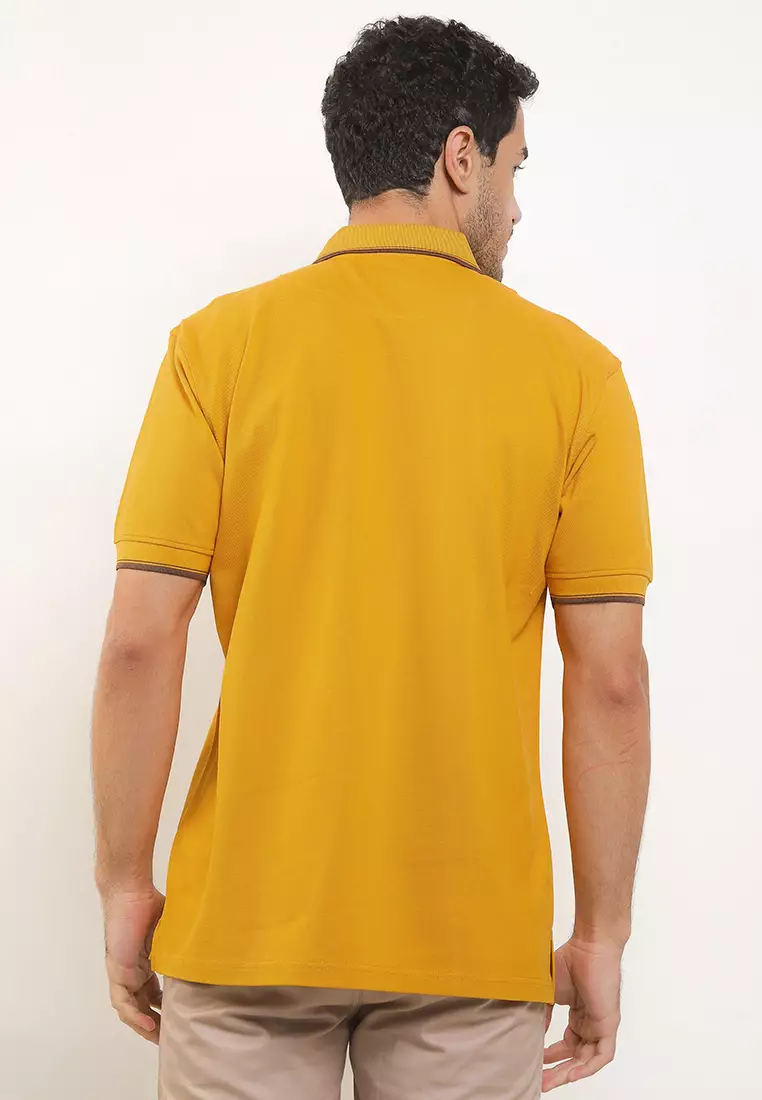 Crocodile CRCOLE 3 Honey - Baju Pria Men Polo Shirt - Relax Fit - Katun