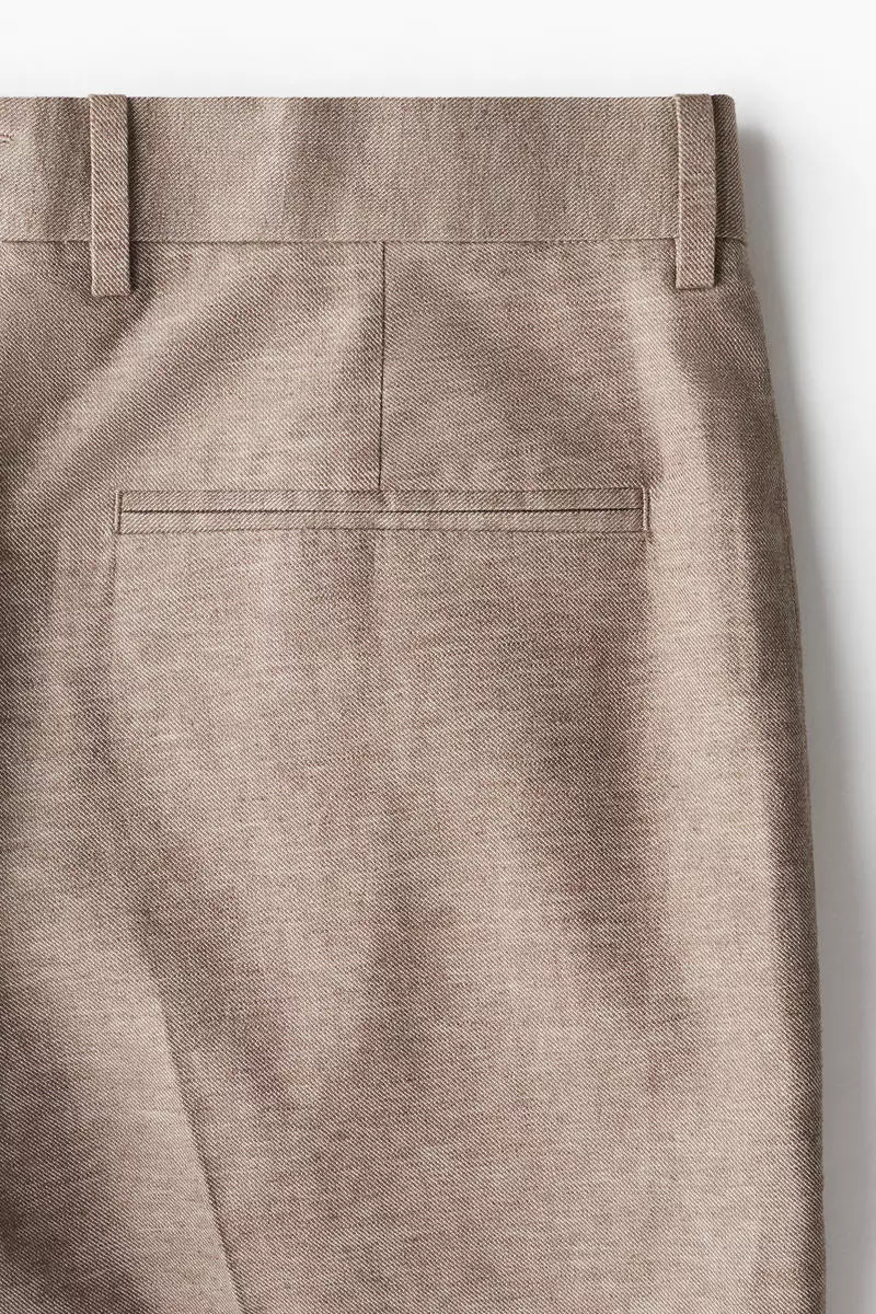 Regular Fit Tailored linen-blend trousers