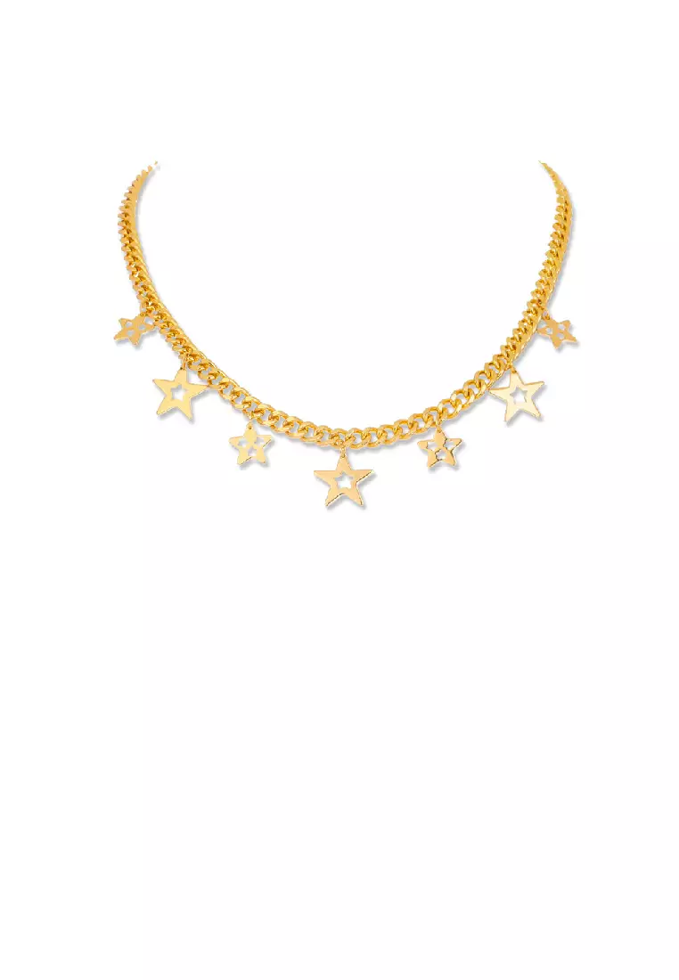 Gold star chain choker hot sale