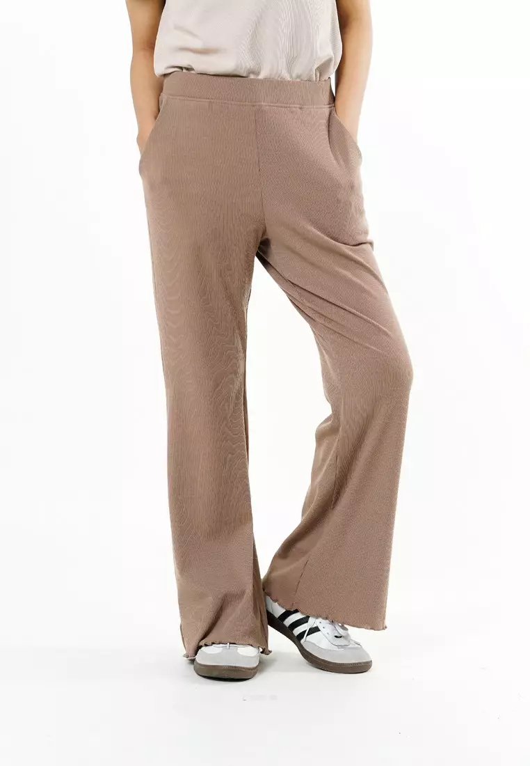 3Second Women's Long Flare Pants Body Fit Polyester Elastane Myra HP-C040126