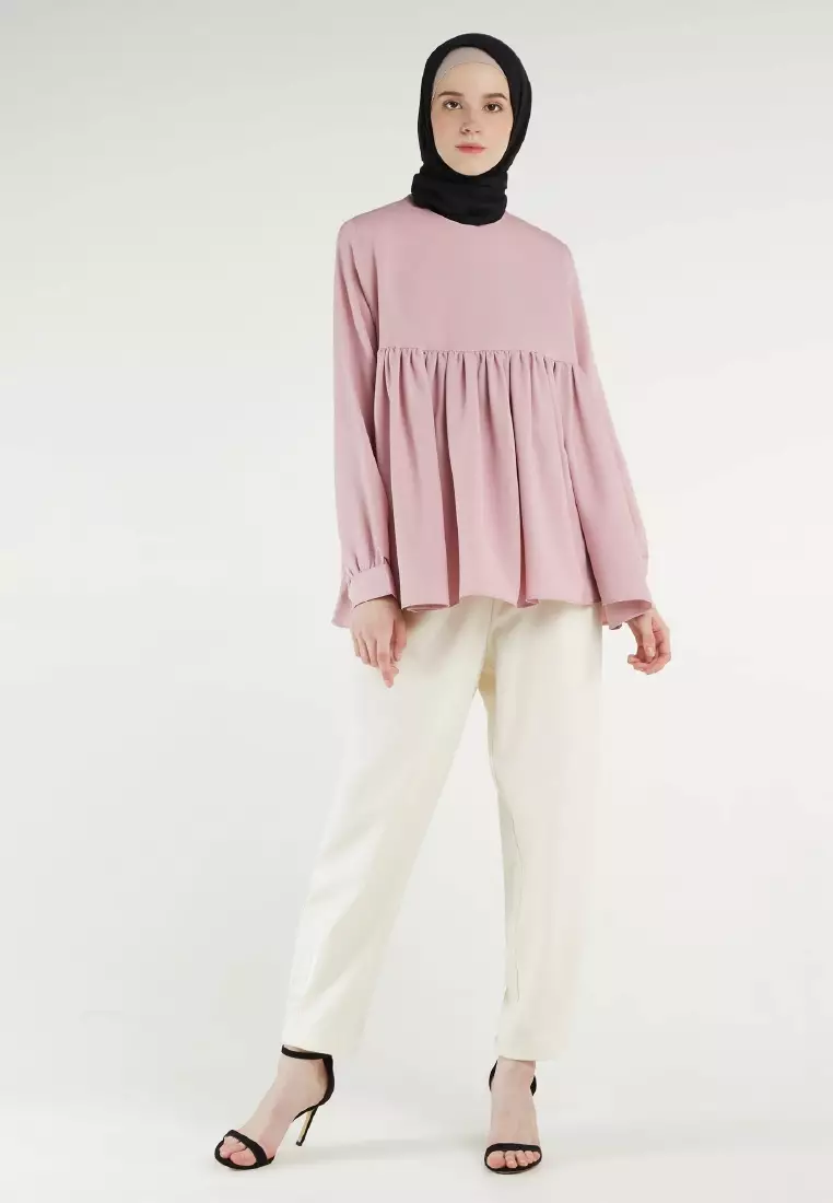 Mayonette Gemi Tunik - Blouse Atasan Muslim Fashion Wanita Terlaris - Lilac