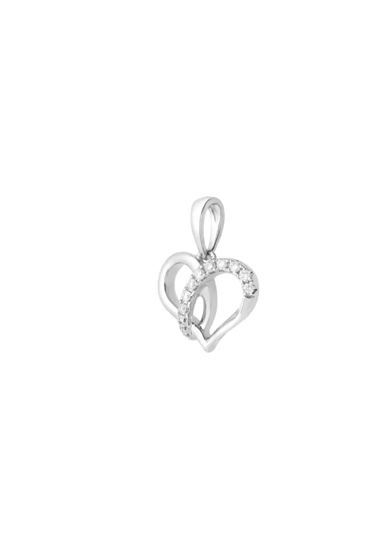 GOLDHEART Espoir, Diamond Pendant, White Gold 375+Palladium (ESP-P5383)