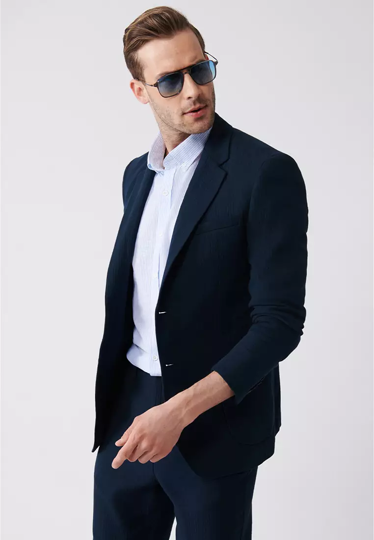 Seersucker Double Slit Jacket