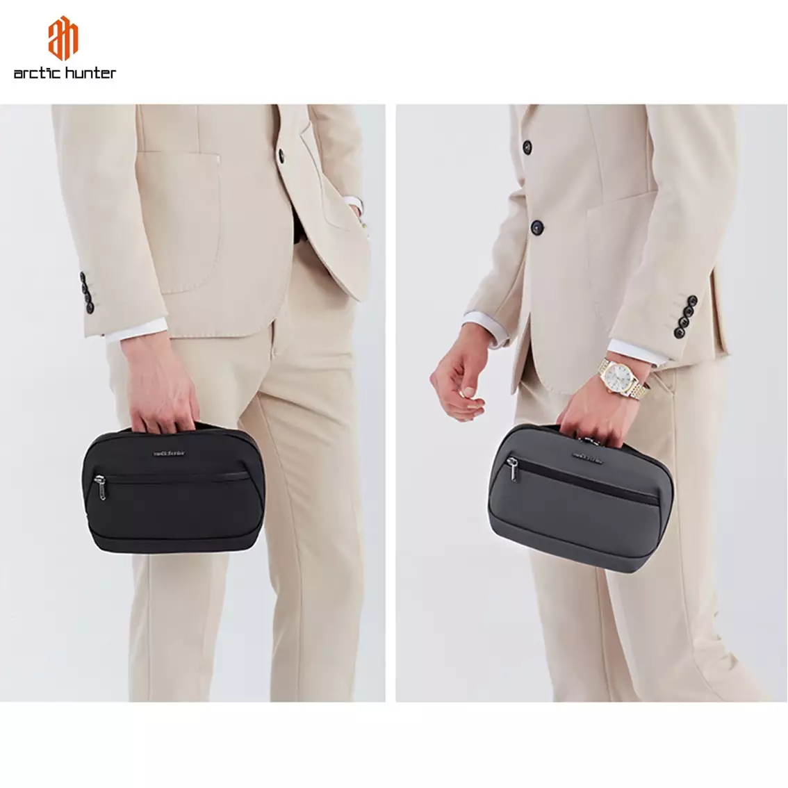 Arctic Hunter KB00613 Clutch Bag Tas Tenteng Tangan Pouch Handbag Premium Unisex Pria Wanita Tahan Air Waterproof-Black