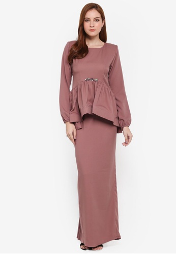 Buy Zuco Fashion Plain Midi Peplum Kurung Online On Zalora Singapore