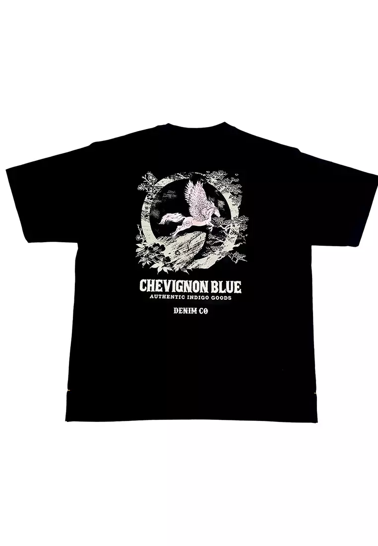 新春開運 男女適穿 V57飛馬印花寬鬆短袖T恤