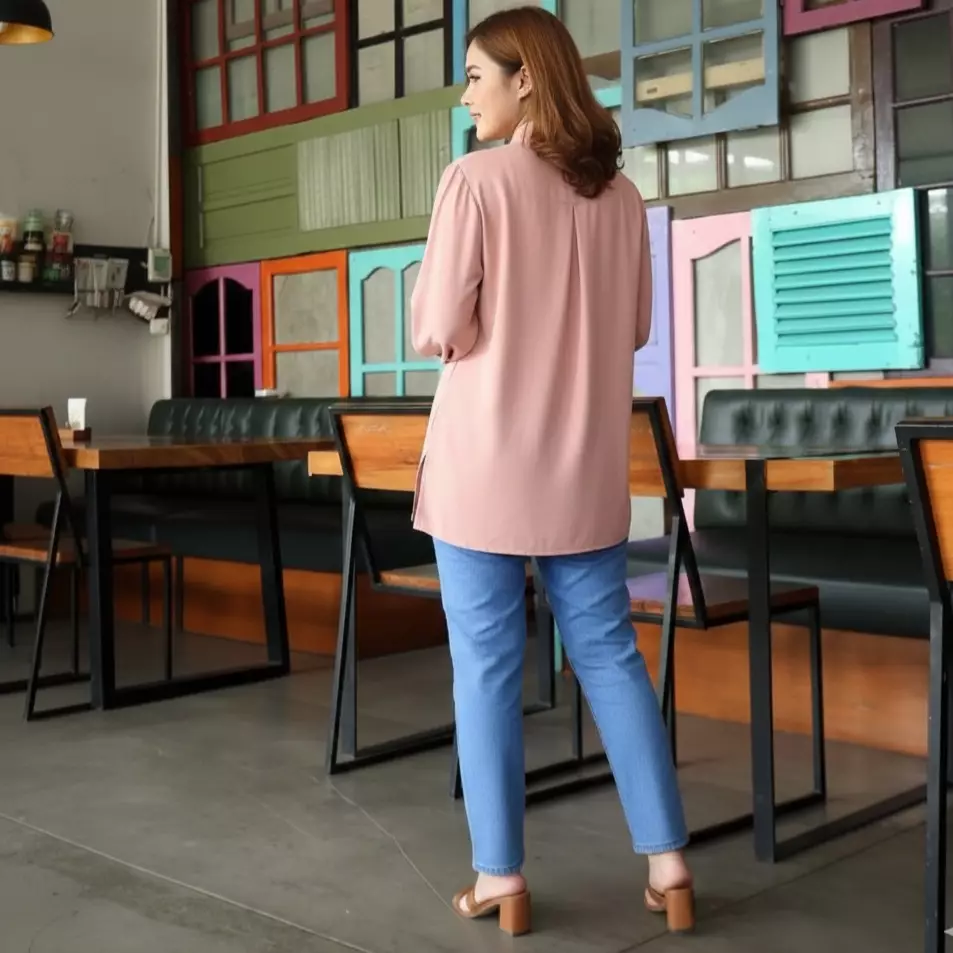 Katrina Cotton Blouse - SOFT PINK