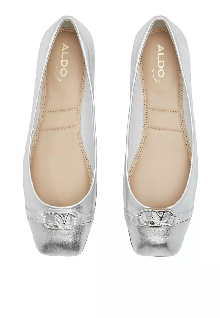 Aldo silver flats sale