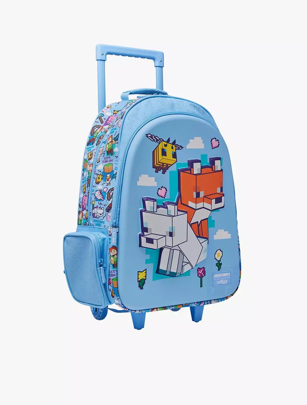 Jual Smiggle Smiggle Minecraft Trolley Backpack With Light Up Wheels ...