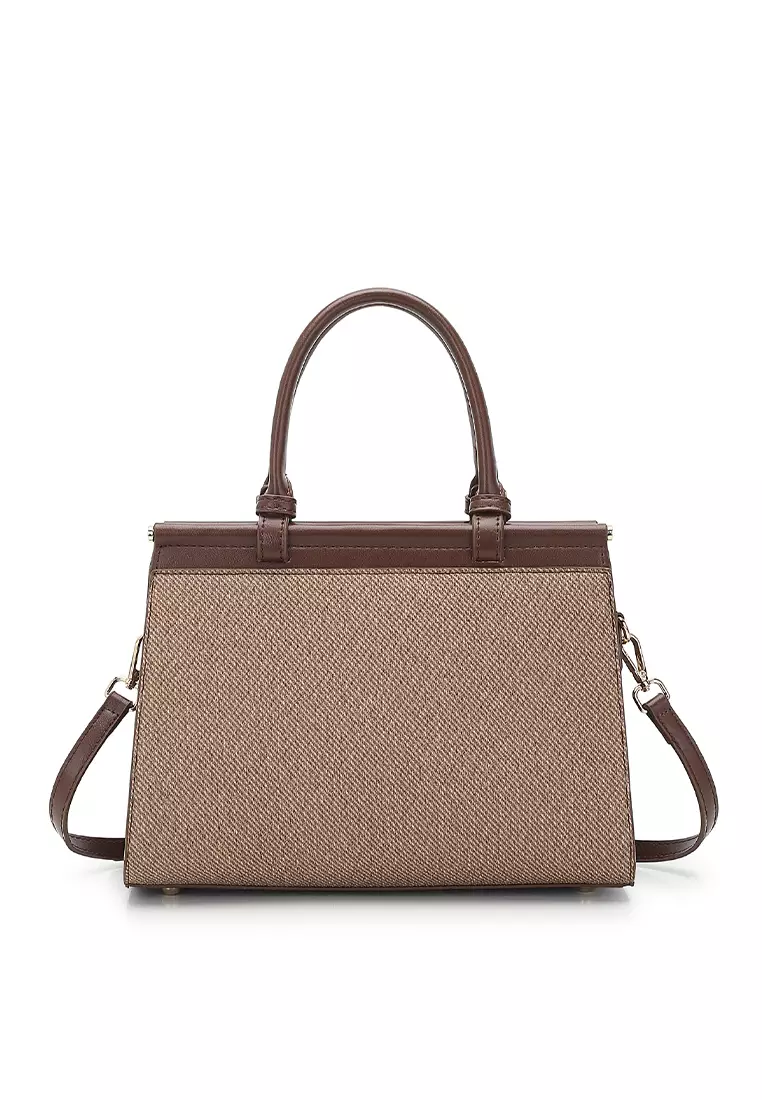 Women's Top Handle Bag / Sling Bag / Crossbody Bag / Shoulder Bag (Tas Tangan Wanita / Tas Selempang Wanita / Tas Bahu Wanita) - Cokelat