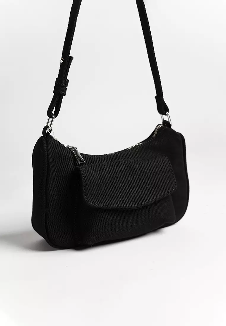 Violet Denim Hobo Bag