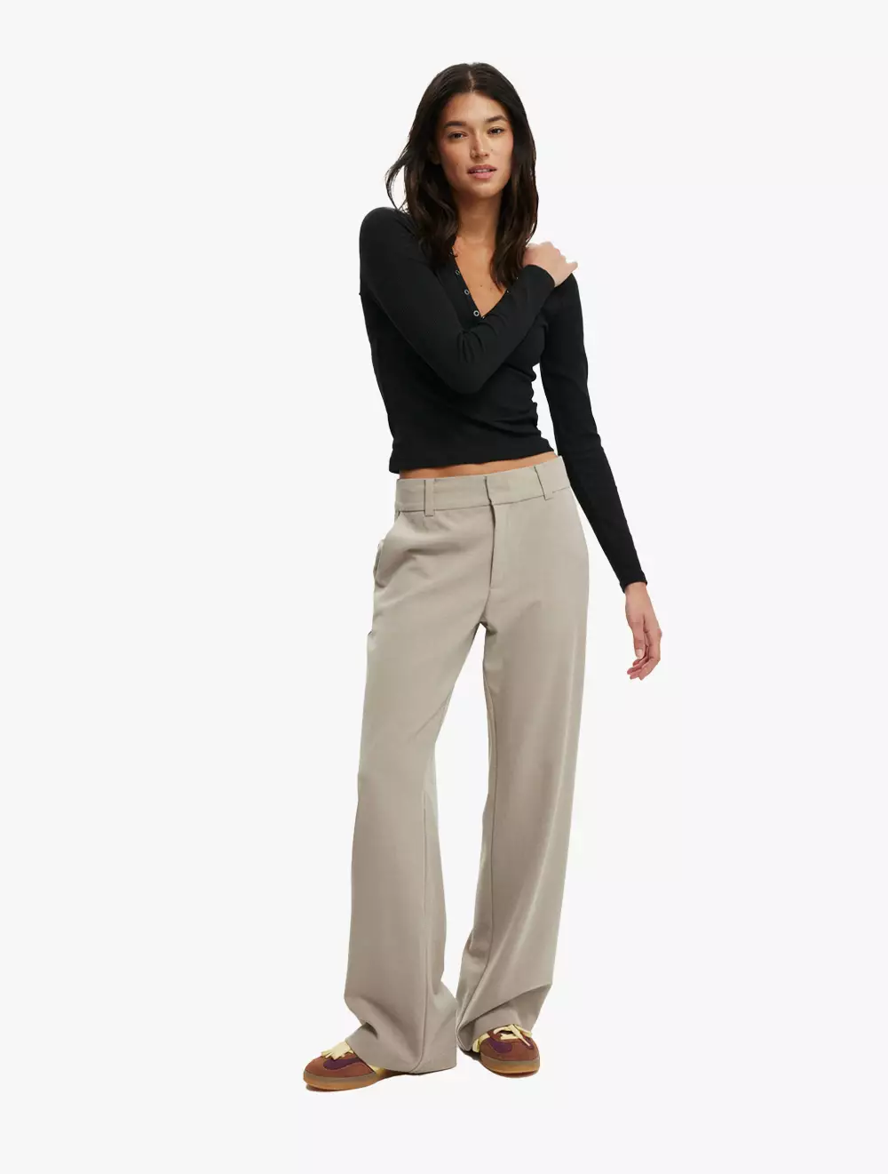 COTTON ON - ATASAN - RYAN HENLEY LONG SLEEVE - BLACK