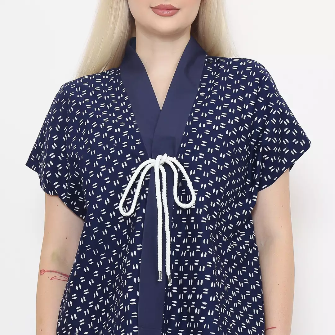 Blazer Batik Wanita - Bhatara Batik Everly - Atasan Batik Modern Lengan Pendek