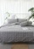 Milliot & Co. grey Jrim Gingham SS 3-pc Fitted Sheet Set D7A5FHLD92C828GS_3