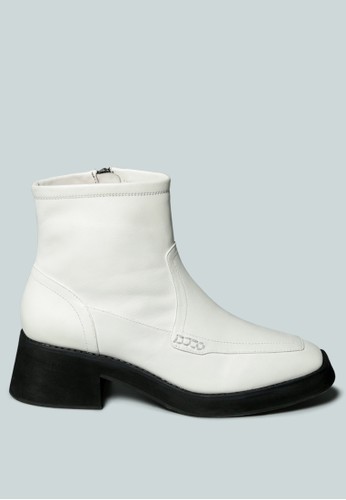 Rag & CO. white OXMAN Classic White Ankle Boot Rag & Co X 30F3DSHE2916FDGS_1