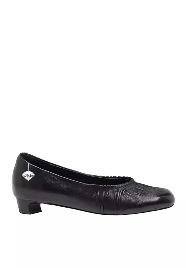 Discount on Twenty Eight Shoes  shoes - SKU: VANSA Top Layer sheepskin Wrinkled Low Heel Pumps VSW-H-93481
