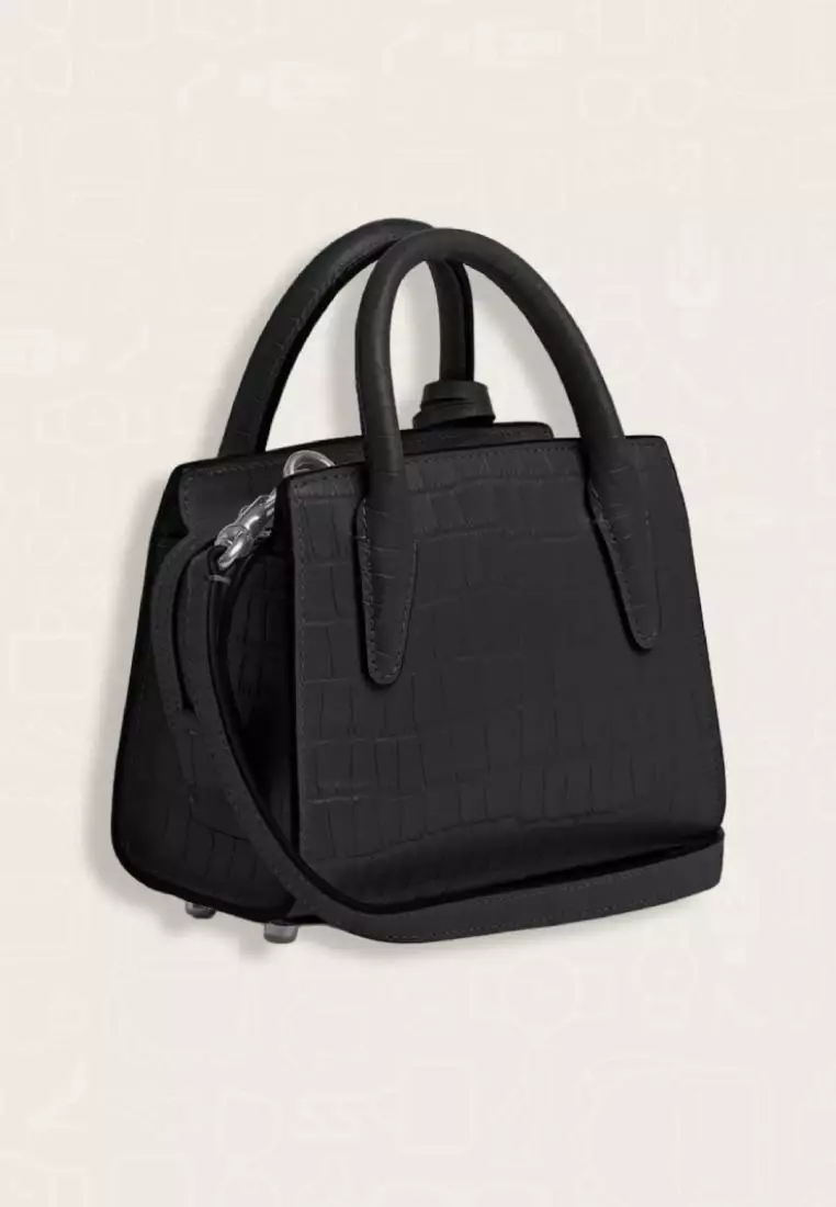 Coach Andrea Mini Carryall Silver Black
