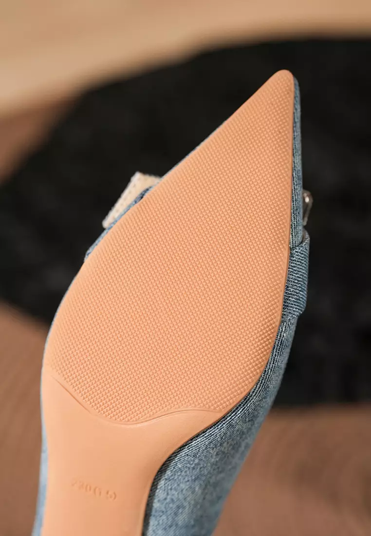 heels keke denim pump