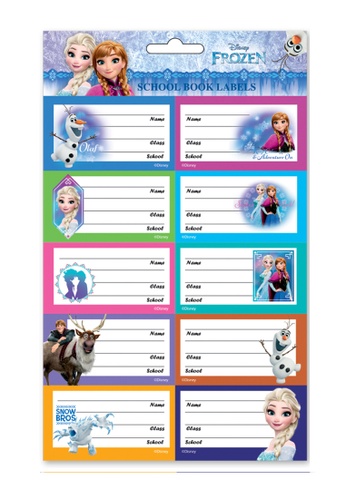 Buy Disney Frozen Disney Frozen School Book Sticker Name ...