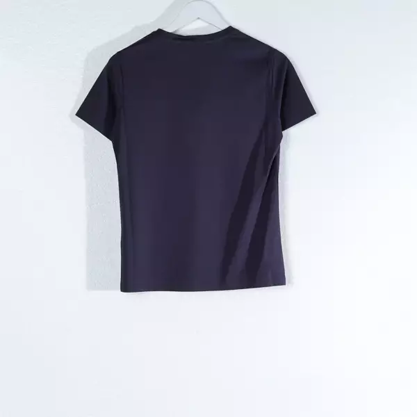 Kaos BALMAIN FLOCKED TEXT OUTLINE GOLD NAVY TSHIRT 100% ORIGINAL