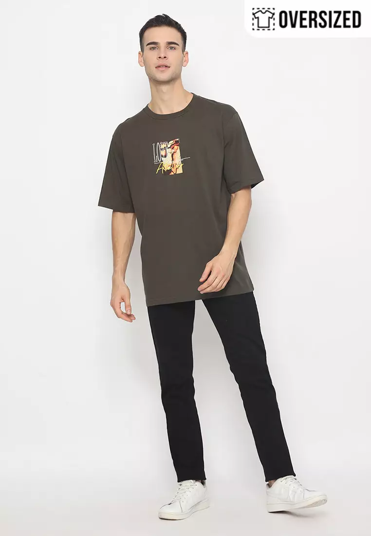 RBJ T-Shirt Cotton Combed Oversized Pria 2079350041