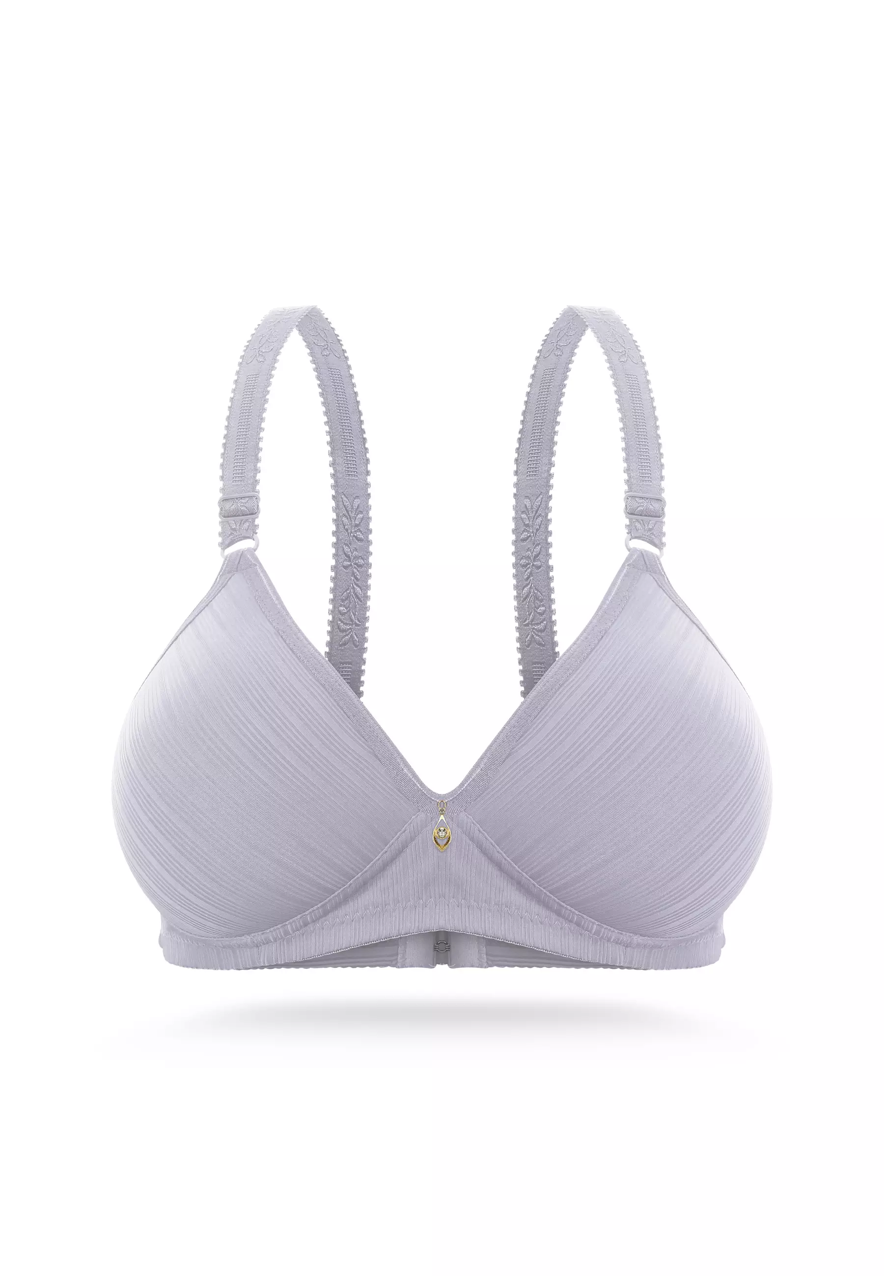 You've ( You Have ) BH Bra Wanita BH Tanpa Kawat Busa Tipis Motif Garis 100122