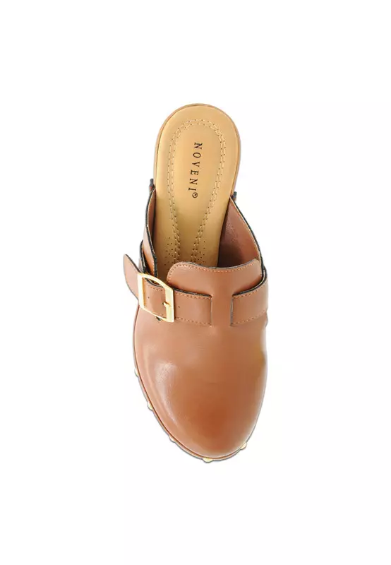 Solid Tone Wooden Casual Heels