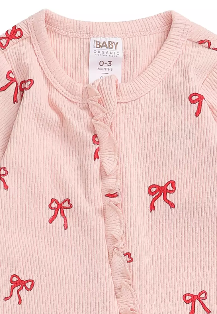 Organic Pointelle Zip Romper