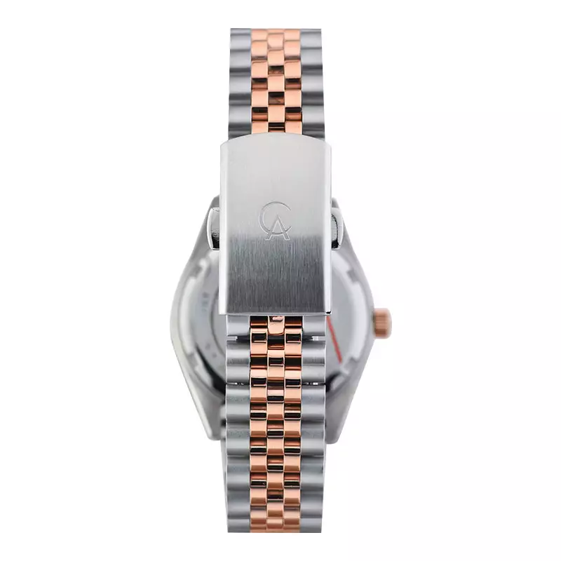 Jam Tangan Wanita Alexandre Christie Classic Steel AC 5012 LD BTRMU Blue MOP Dial Dual Tone Stainless Steel Strap