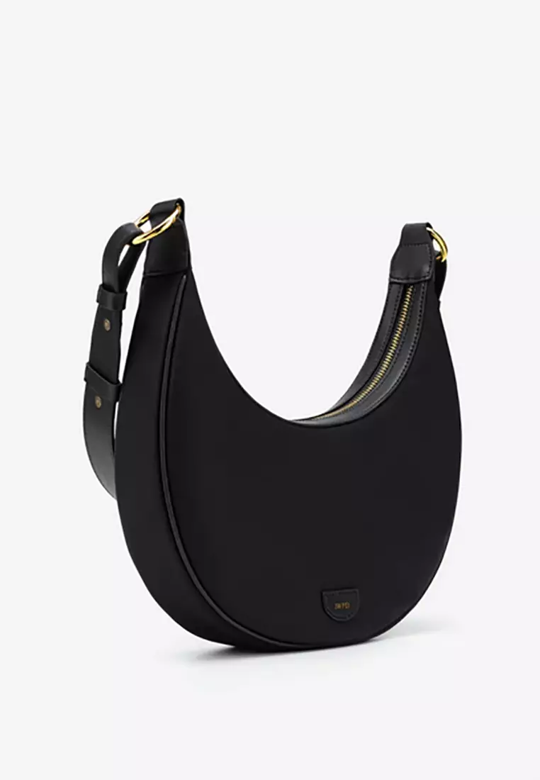 Carly Nylon Saddle Bag - Black Nylon