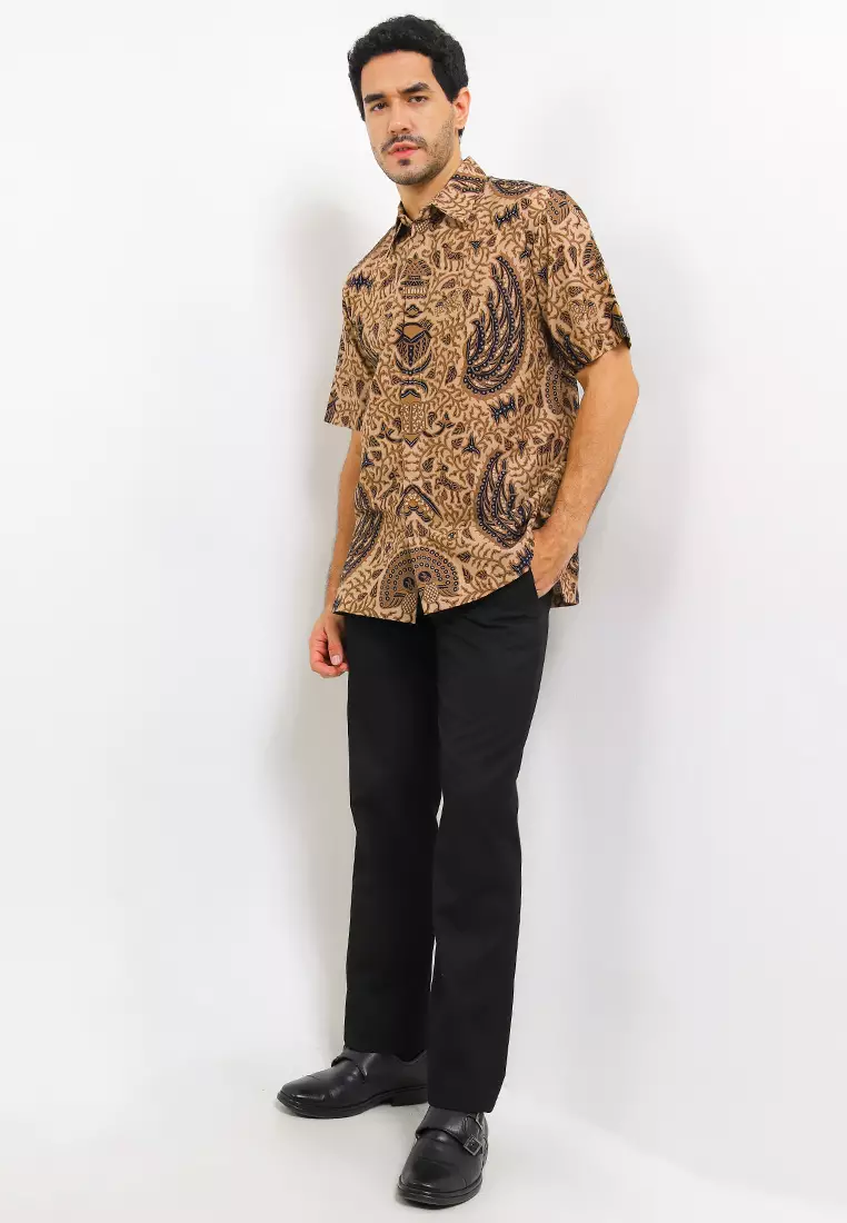 Kemeja Batik Printing Lengan Pendek Motif Waskita Pratama