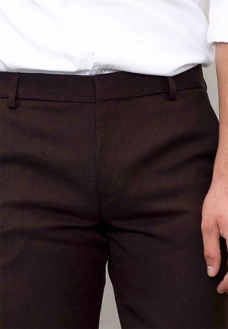 Houseofcuff Celana Bahan Formal  Slim fit Coklat Trouser