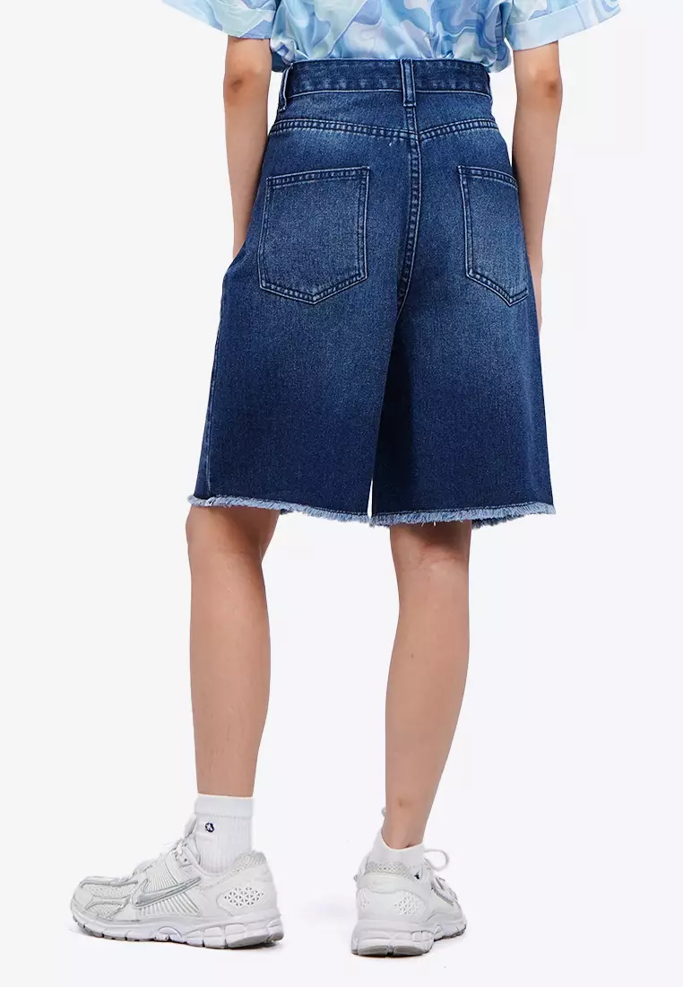 Dark Denim Bermuda Pants