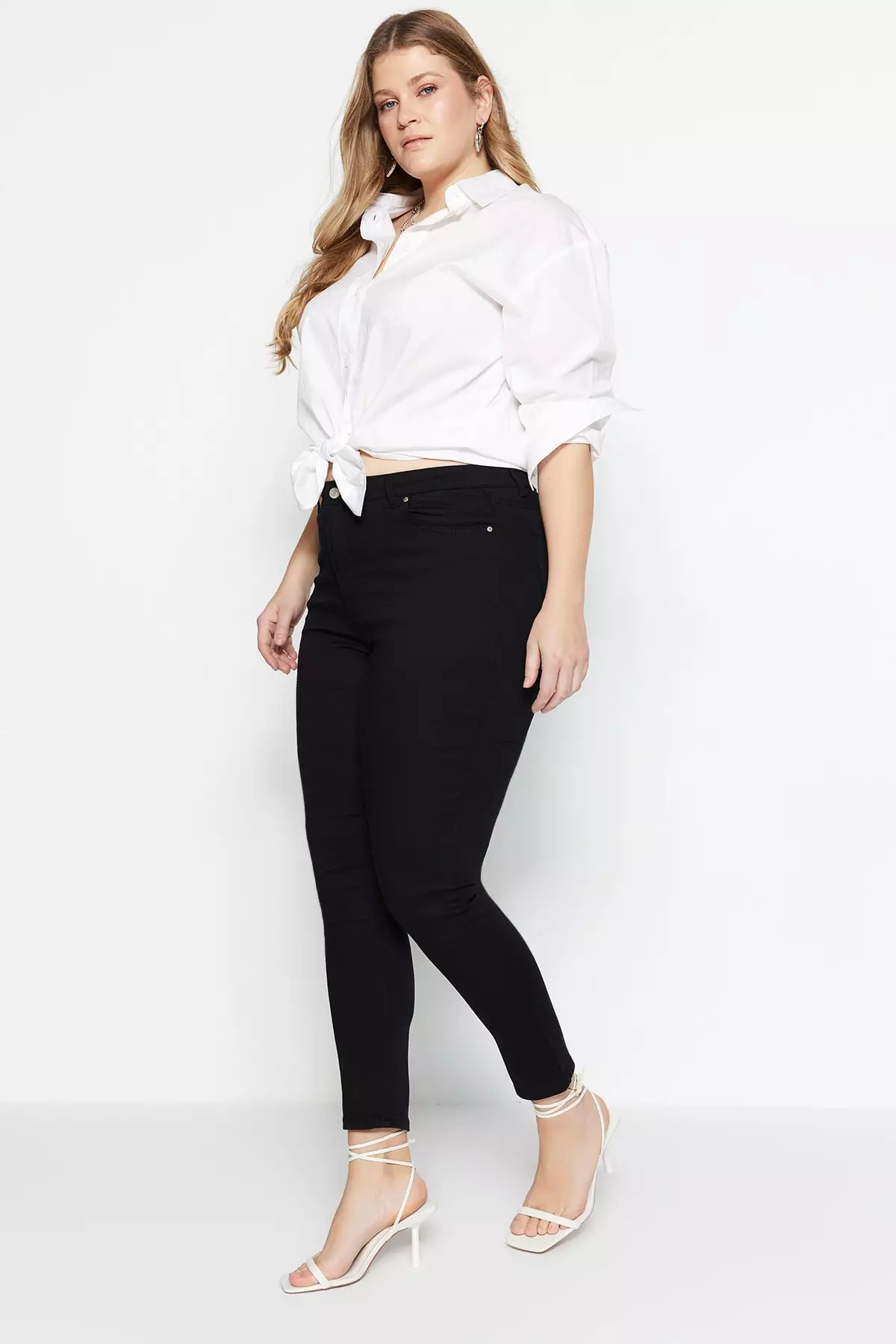High Waist Flexible Skinny Jeans