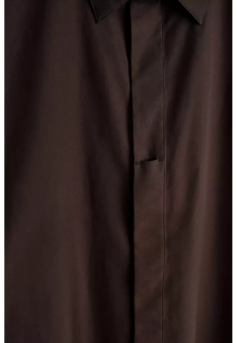 TAILORED SHORT-SLEEVED COTTON SHIRT