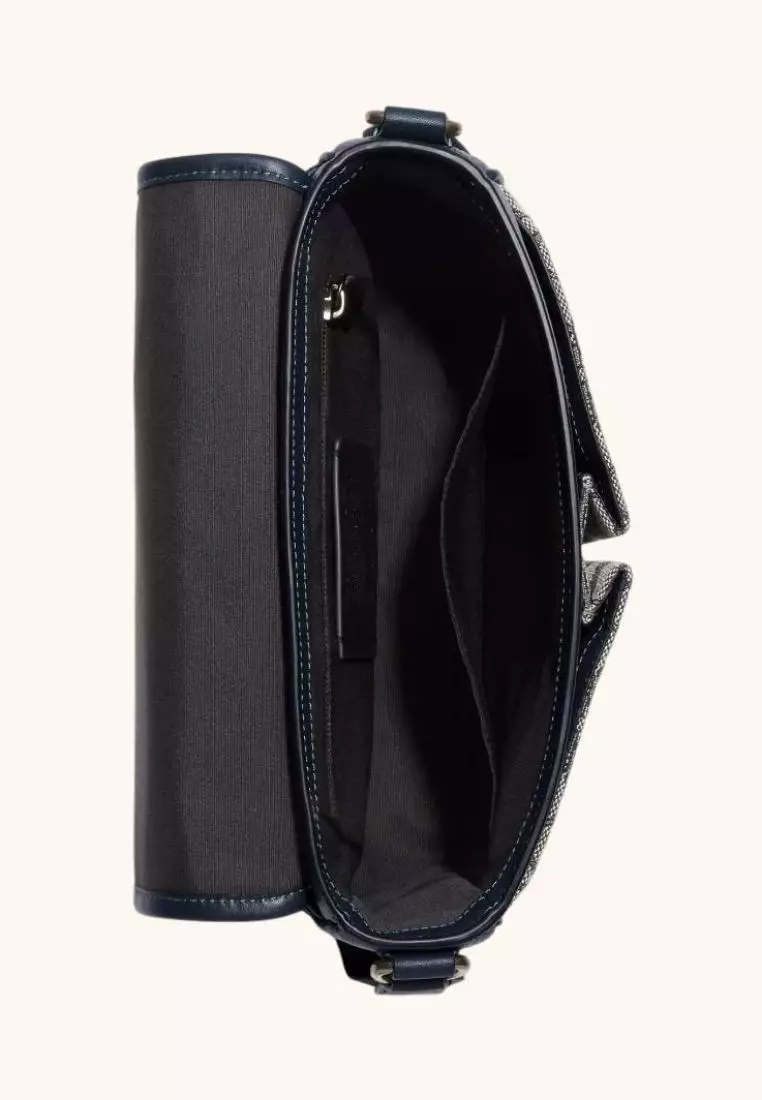 Coach Sprint Map Bag 25 In Signature Jacquard Navy Midnight