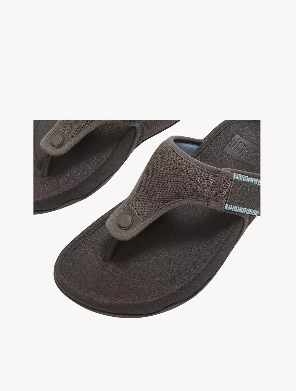Fitflop Trakk Mens Adj. W/Resistant Mesh Toe-Post Men's Sandals - Bungee Cord/Cloudy Blue