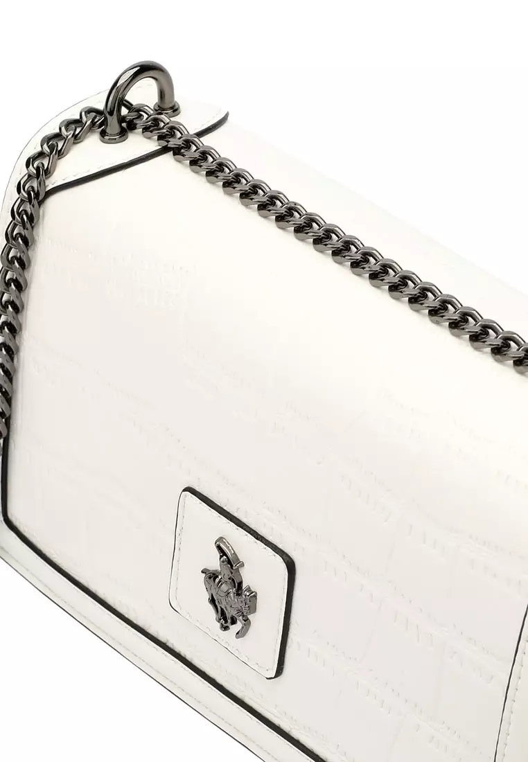 Women's Chain Shoulder Bag / Sling Bag / Crossbody Bag - White