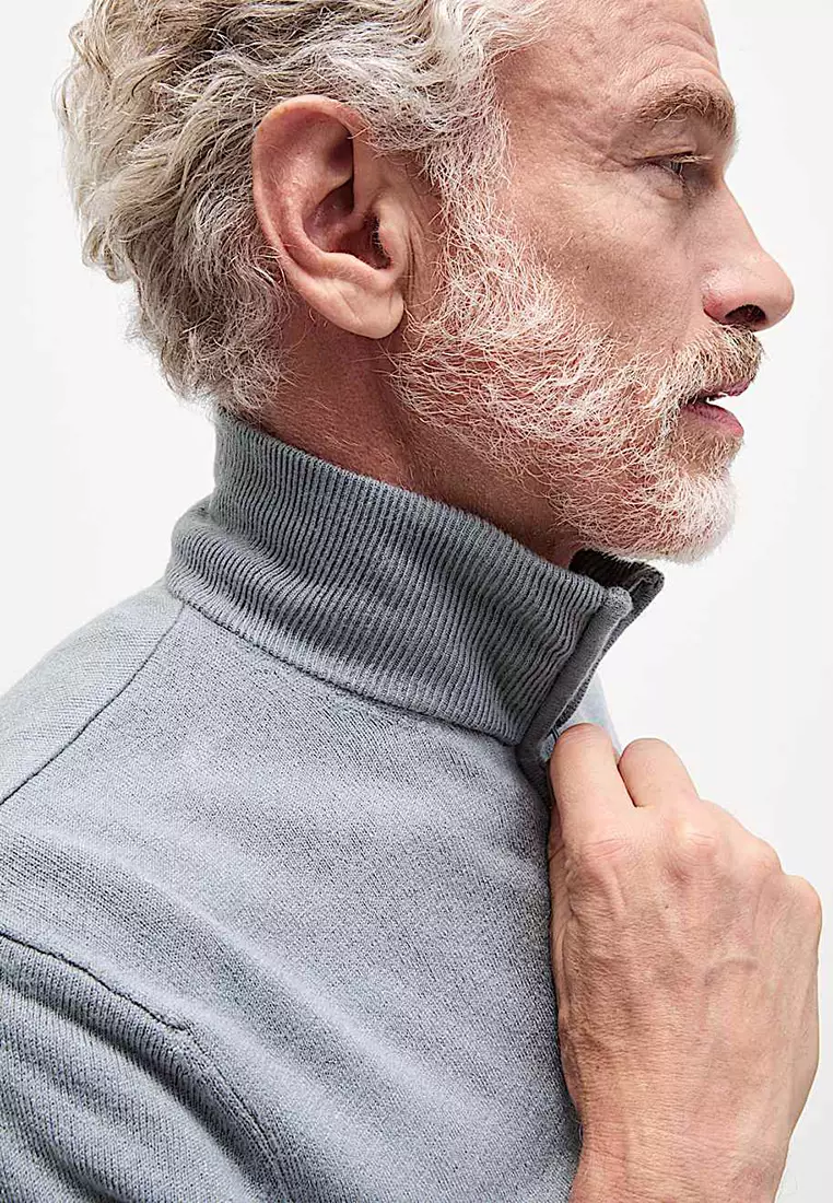 Cashmilon™ High Neck Half Zip Jumper