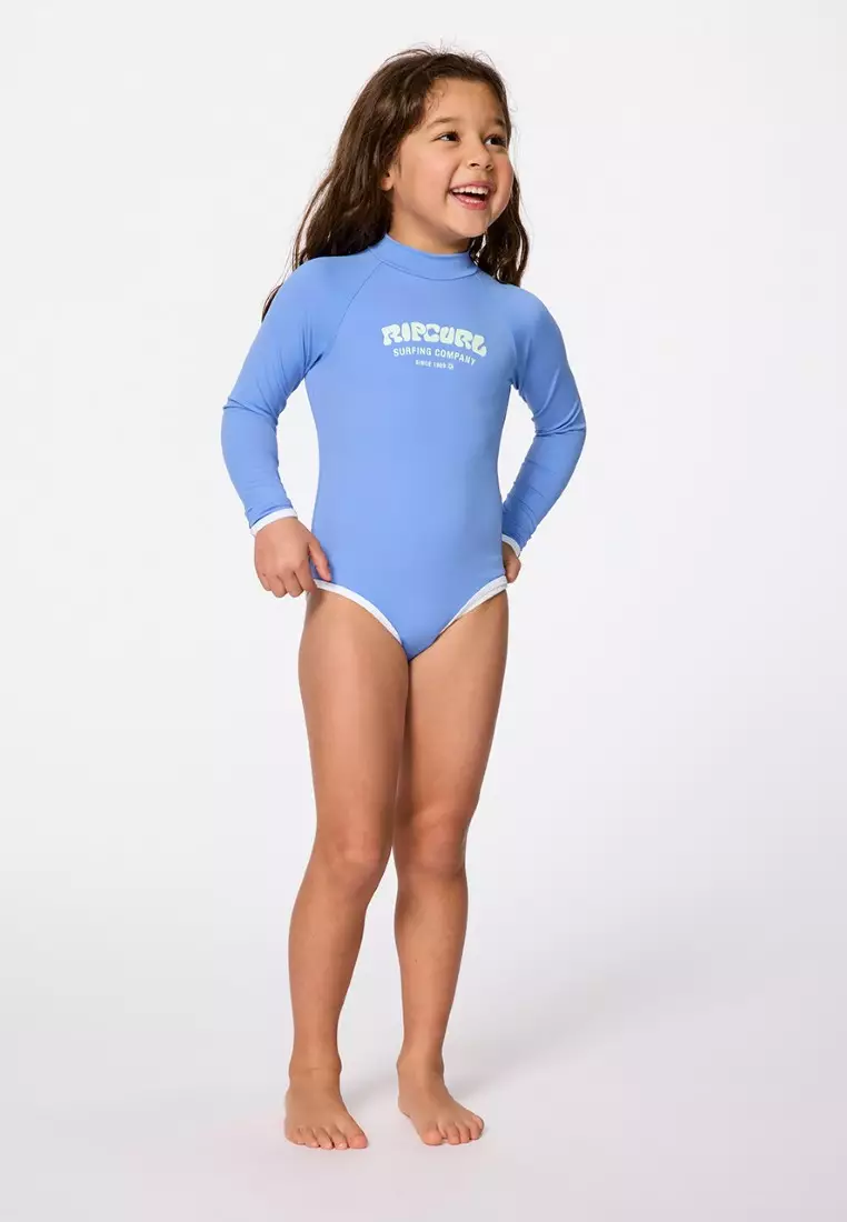 Girl Surf Puff Ls Surfsuit -Girl 13KJRV-BLUE