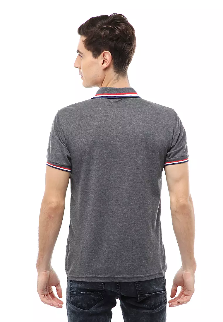 Jack Atasan Formal Kaos Polo Pria Short Sleeve Material Cotton ORIGINAL - Dark Misty