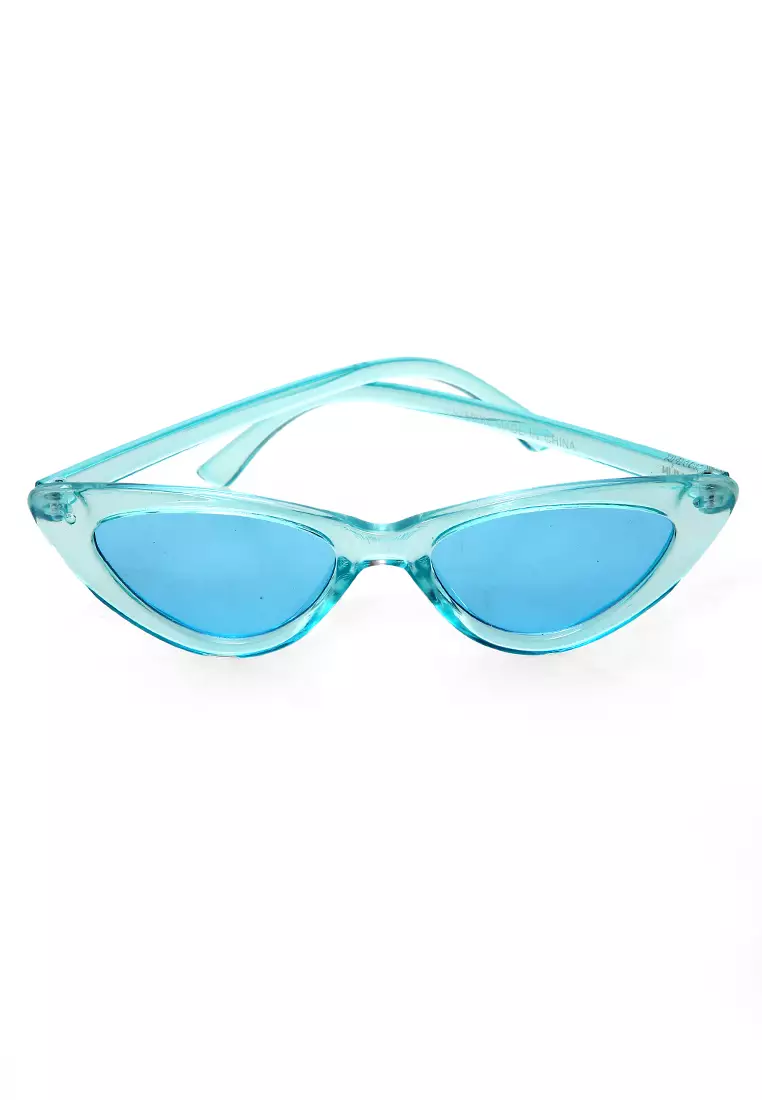 Ulrico Kacamata Fashion Anak Unisex Cat Eye Children's Glasses Cute Design Material Plastic ORIGINAL - Blue