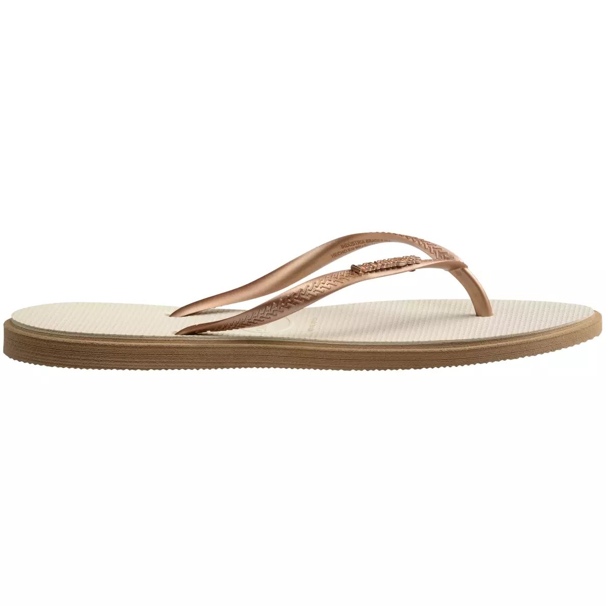 Havaianas 6842 Slim Point Rose Gold/Bege Palha - Sandal Wanita