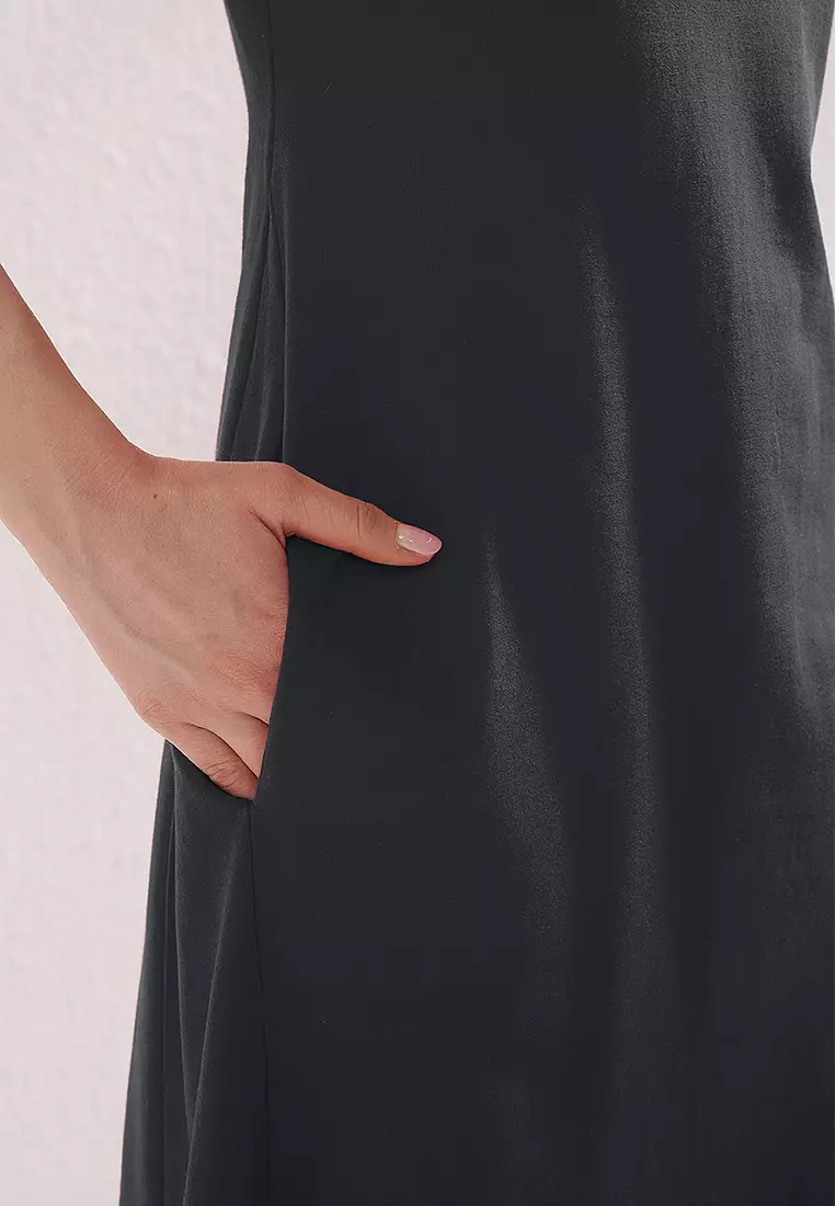 T-Shirt Dress Pocket Midi Dress