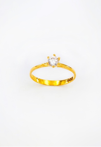 Arthesdam Jewellery gold Arthesdam Jewellery 916 Gold Starry Solitaire Ring - 18 4AF4AAC4AFFE6CGS_1