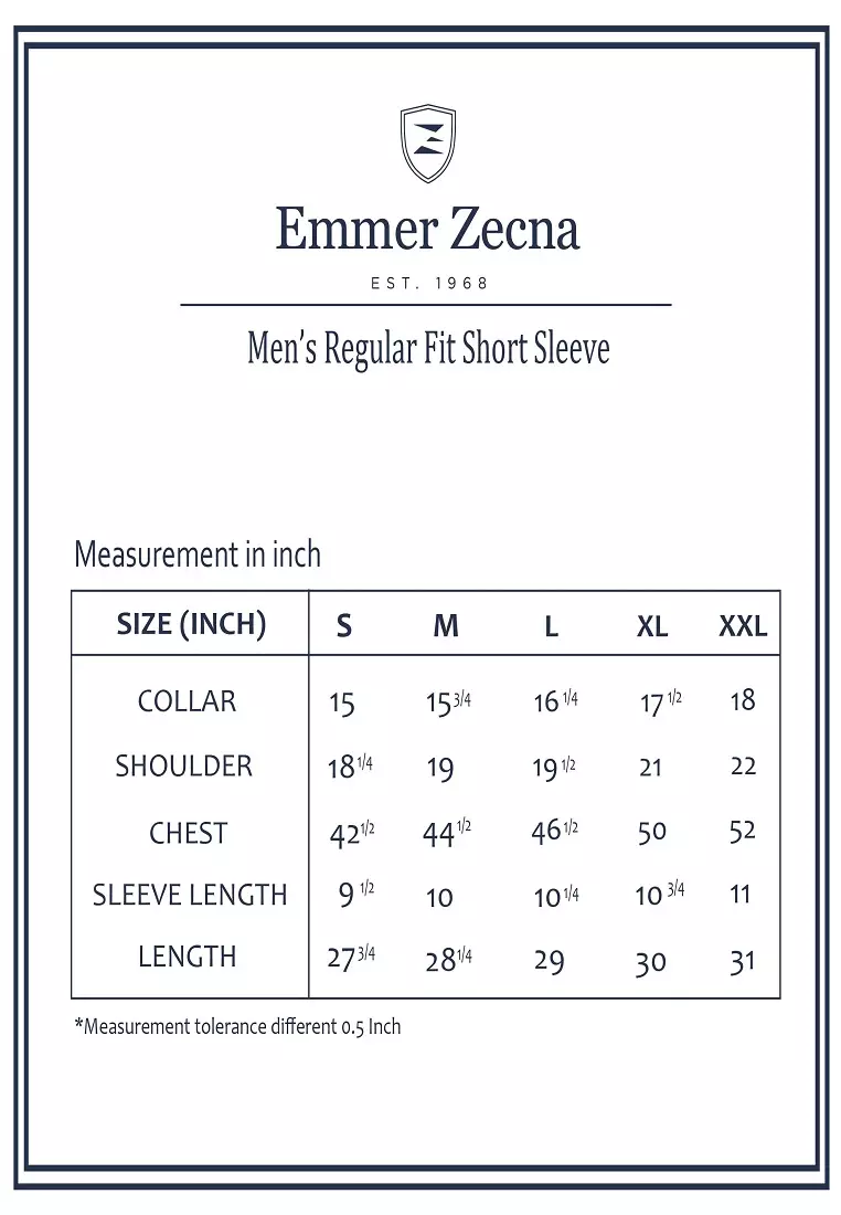 Emmer Zecna - Men’s Cotton Mix Regular Fit Short Sleeve 8826N-2247